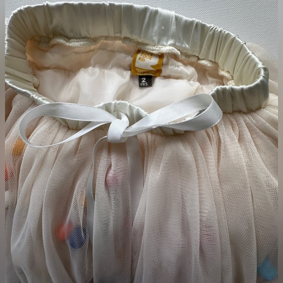 Rock Your Kid Baby Girl’s Tutu style skirt with colorful Pom Poms | Size 2Y. - Picture 7 of 8